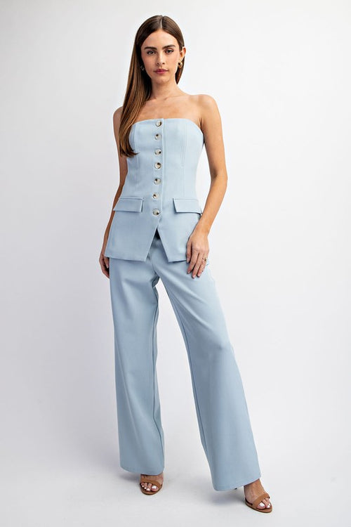 Marli Strapless Vest Top - See Matching Pants : Everly