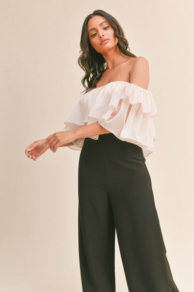 Isabella Off Shoulder Ruffle Organza Top – Girls Will Be Girls