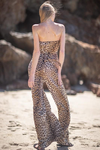 Alexandra Miro Leopard Print Strapless Jumpsuit – StyleSwap