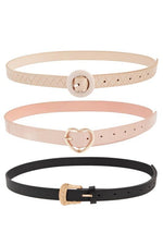 Everest Faux Leather Thin Belt