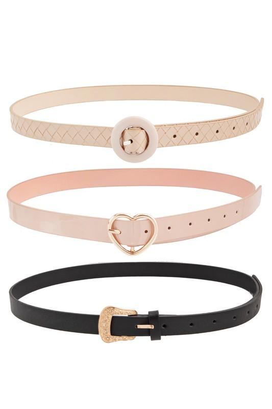 Everest Faux Leather Thin Belt