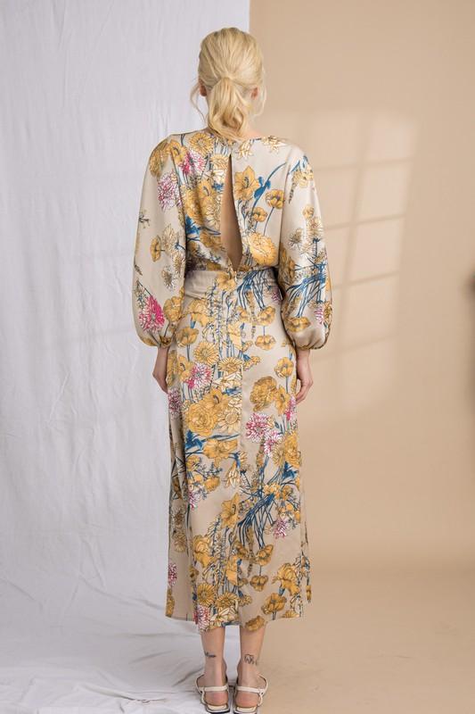 Lea Twist Cut Out Kimono Maxi Dress