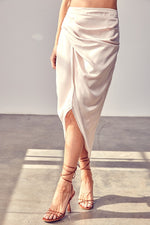 Marcella Pleated Tulip Wrap Skirt