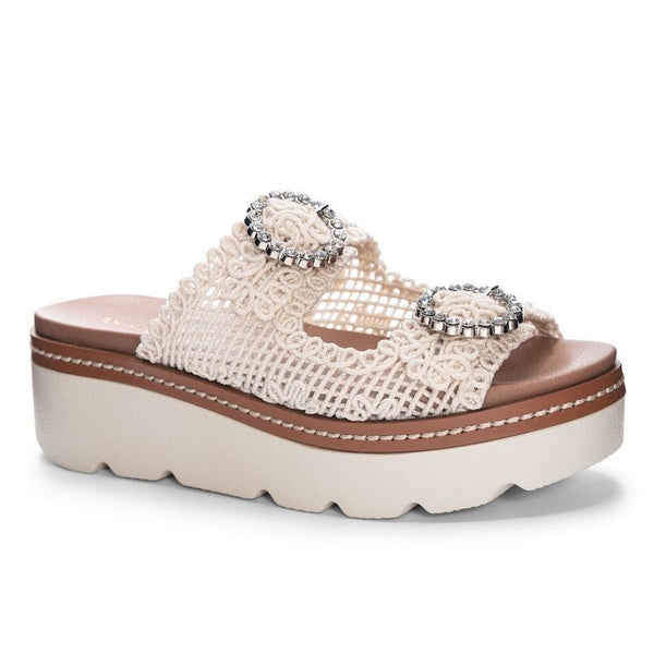 Chinese Laundry Sonder Macrame Wedge Sandal – Girls Will Be Girls