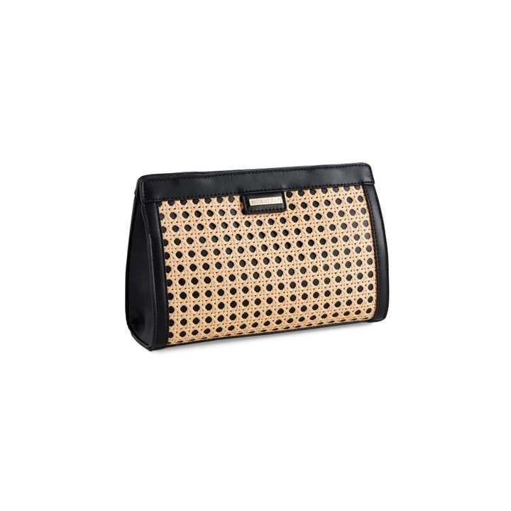Zurry Contrast Rattan Clutch