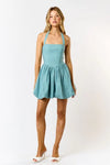 Anna Halter Bubble Hem Mini Dress