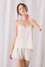 Brinley Lace Detail Cami Top - Ivory