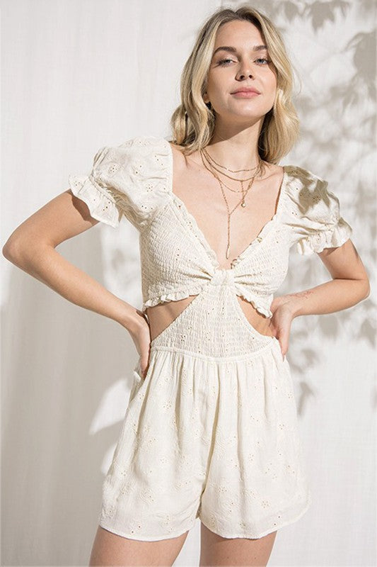 Kala Eyelet Side Cut Out Romper