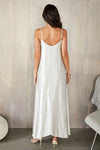 Lorena Satin Flowy Maxi - Silver