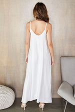 Lorena Satin Flowy Maxi - White