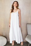 Lorena Satin Flowy Maxi - White