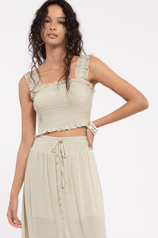 Natalie Midi Skirt And Crop Top Set