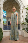 Rayalynn Cross Over Halter Neck Wide Leg Jumpsuit - Sage - RESTOCK!!