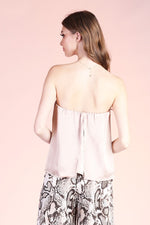 Erie Satin Strapless Top - Champagne