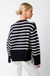 Ariel Stripe Sweater - Navy/Oatmeal