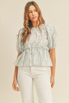 Paige Textured Puff Sleeve Top