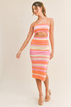 Kelsey Knit Stripe Midi Dress