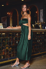 Kassia Cut Out Midi Dress - Pine Green