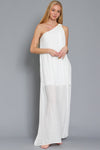 Amanda One Shoulder Maxi Dress - White