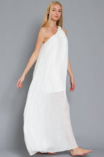 Amanda One Shoulder Maxi Dress - White