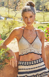 Cabo Crochet Ruffle Detail Top And Midi Skirt Set