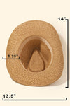 Kourtney Straw Braid Cowrie Shell Strap Fedora Hat