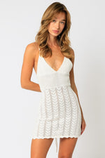 Delaney Crochet Mini Dress - White