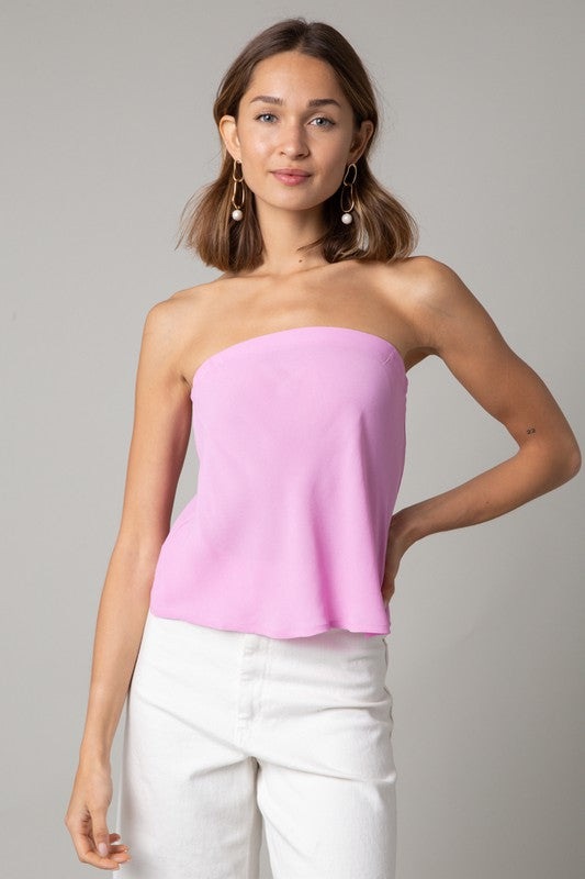 Harley Strapless Top - Pink