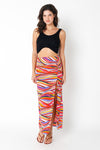 Malina Ruched Side Slit Maxi Skirt (See Matching Top)