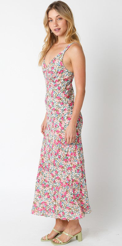Sabrina Floral Slip Maxi Dress - Multi Floral