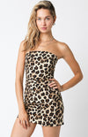 Percy Strapless Leopard Mini Dress