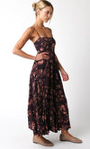 Shila Floral Square Neck Maxi Dress - Eggplant Floral