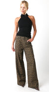 Leyla Leopard Print High Waisted Pants