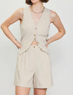 Elyssa Linen Vest & Short Set