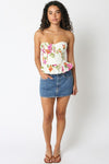 Maddy Floral Strapless Peplum Corset