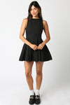 Michelle A-Line Flare Sleeveless Mini Dress - Black