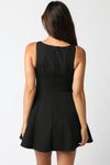 Michelle A-Line Flare Sleeveless Mini Dress - Black