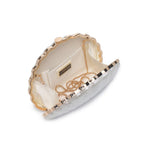 Adia Acrylic Mother of Pearl Shell Clutch