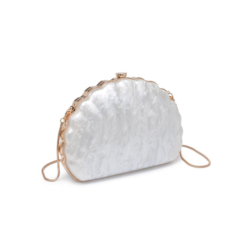 Adia Acrylic Mother of Pearl Shell Clutch