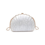 Adia Acrylic Mother of Pearl Shell Clutch