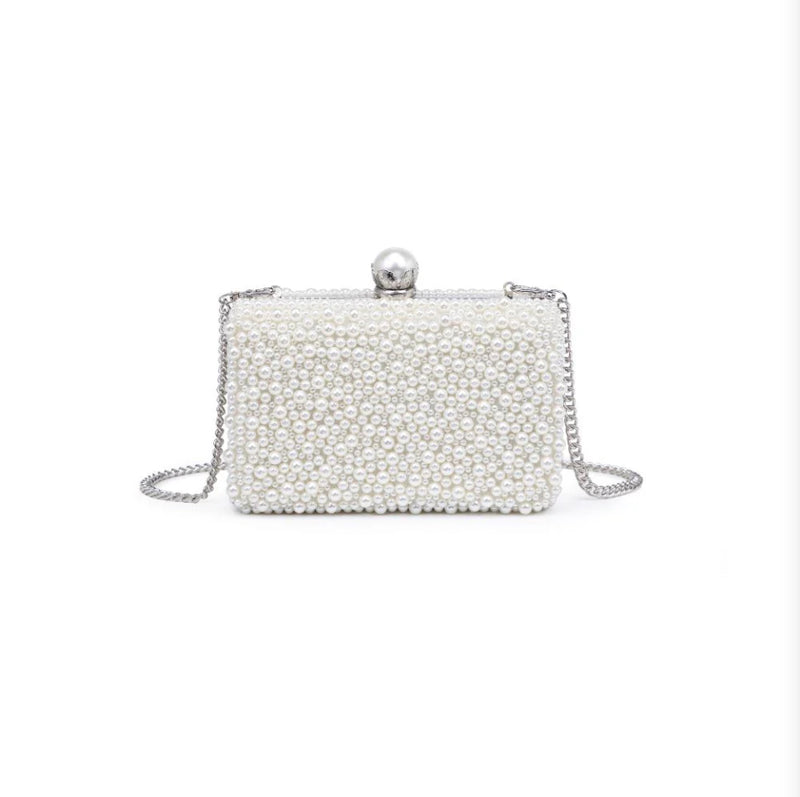 Catronia Pearl Beaded Clutch