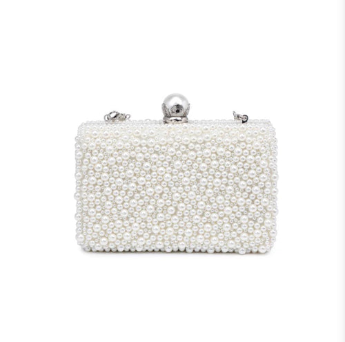 Catronia Pearl Beaded Clutch