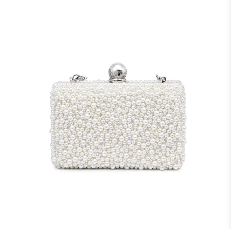 Catronia Pearl Beaded Clutch