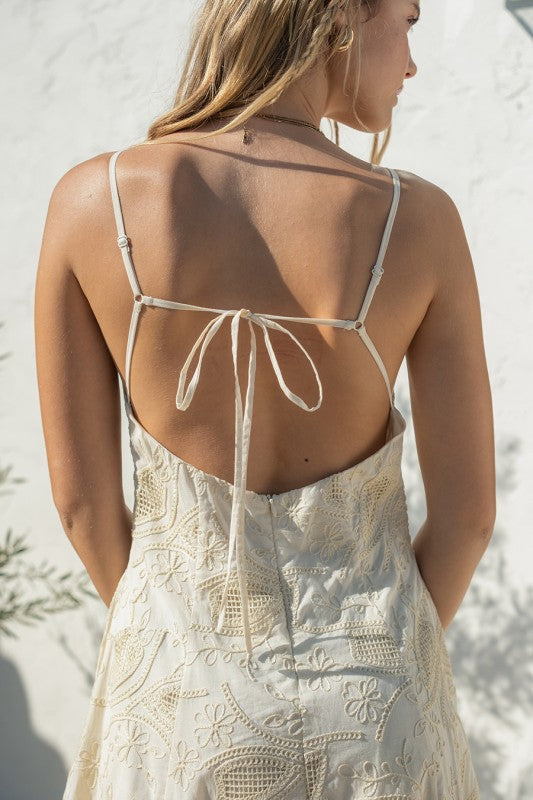 Ivy Printed Backless Maxi Dress