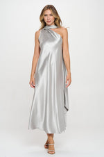 Kairi One Shoulder Satin Maxi Dress