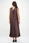 Kairi One Shoulder Satin Maxi Dress - Brown