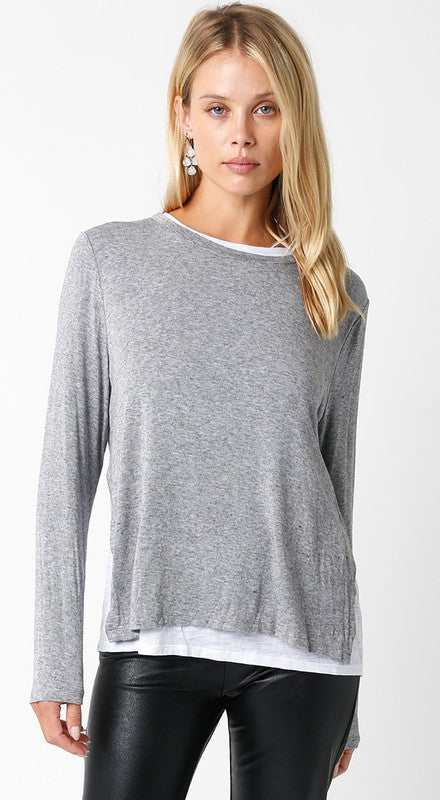 Isidore Double Layer Sweater - Grey