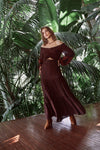 Agnella Long Sleeve Crop Top And Midi Skirt Set