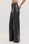 Rachelle High Waisted Wide Leg Faux Leather Pants