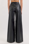 Rachelle High Waisted Wide Leg Faux Leather Pants